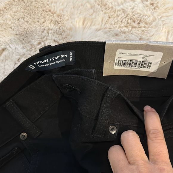 Everlane The Athletic 4-Way Stretch Organic Jean Uniform Black Size 33 x 30 - Picture 11 of 11